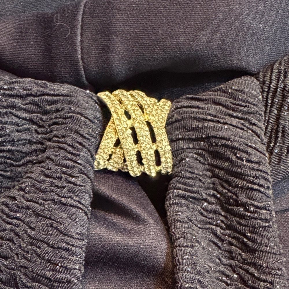 EUC Eliza J Navy Sparkle Dress with Halter Style Neckline and Rhinestone Accents - Picture 9 of 9